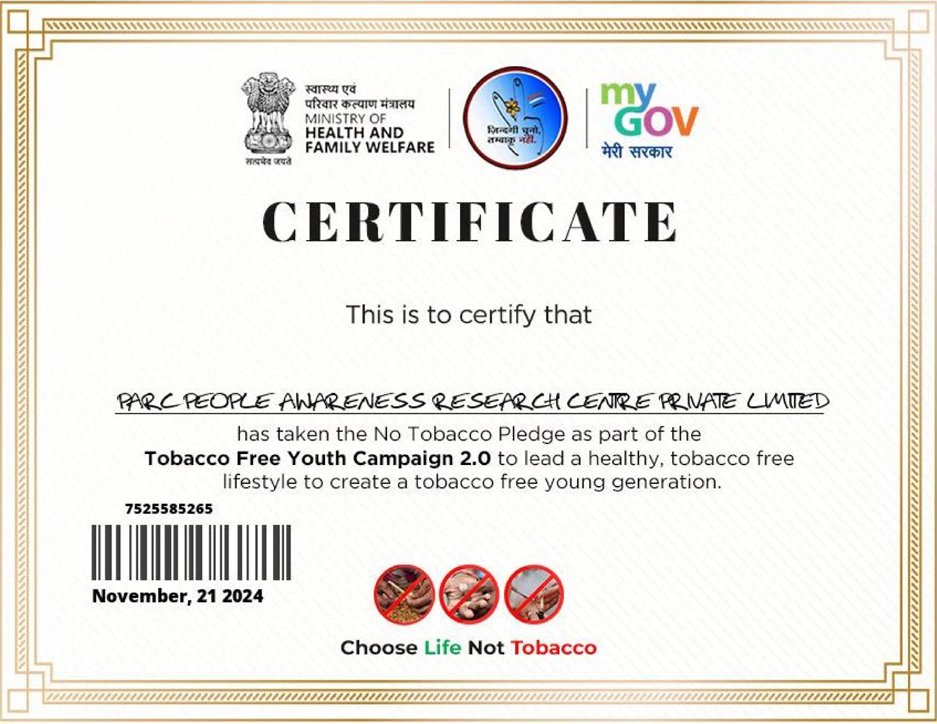 54 SAY NO TO TOBACCO PARC
